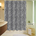 Printed leopard&zebra stripe shower curtain with hooks